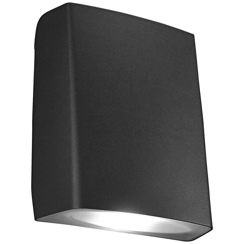 Image 1 Adapt 7 1/4" High Black LED Outdoor Wall Light