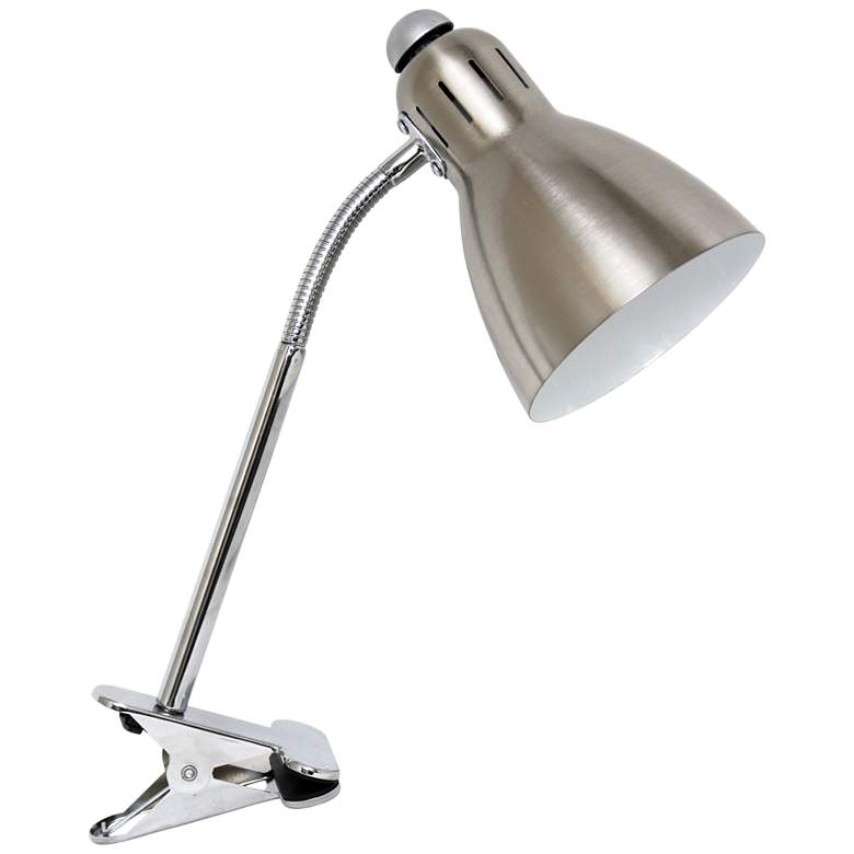 Image 1 Adapt Brushed Nickel Flexible Portable Clip Light Desk Lamp