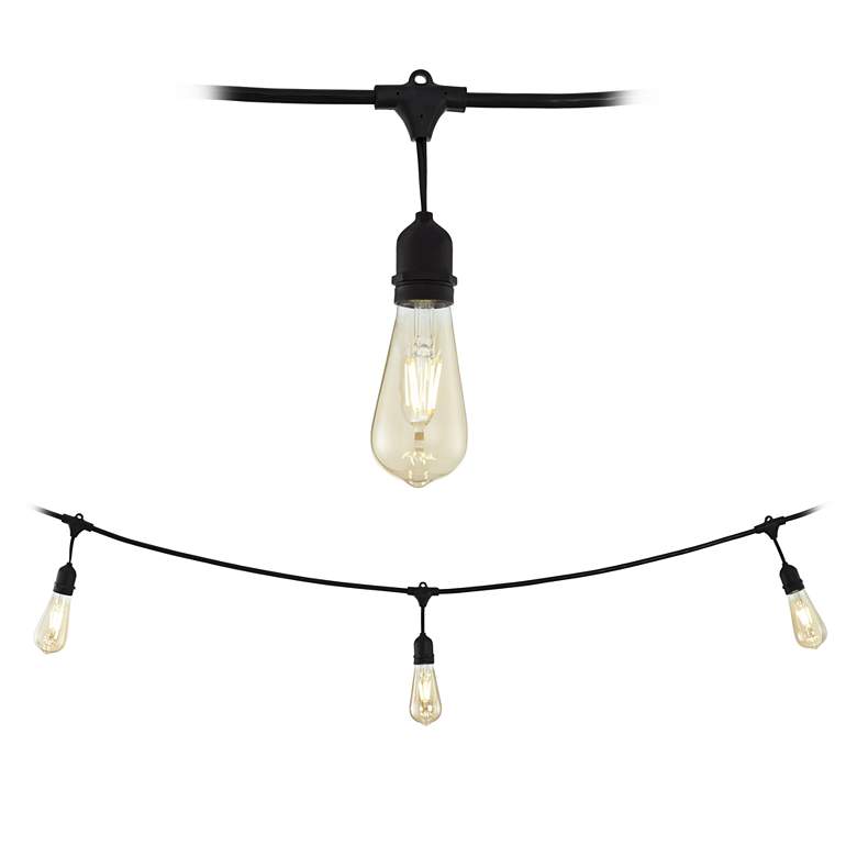 Image 1 Adapt Series Commercial 24-Light Black String Light Set