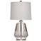 Adara Gray Clear Glass Fillable LED Table Lamp