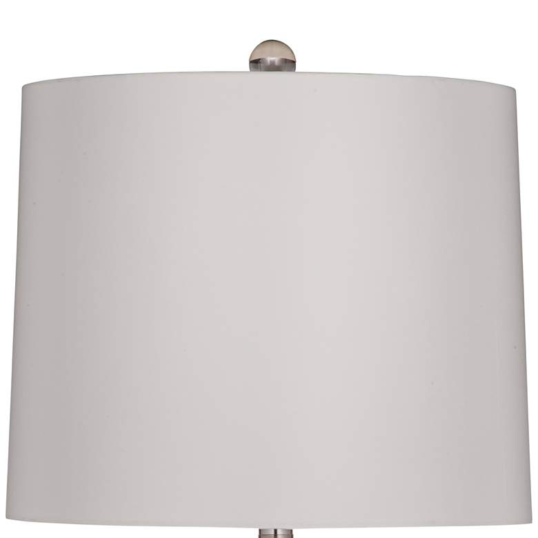 Image 3 Adara Gray Clear Glass Fillable LED Table Lamp more views