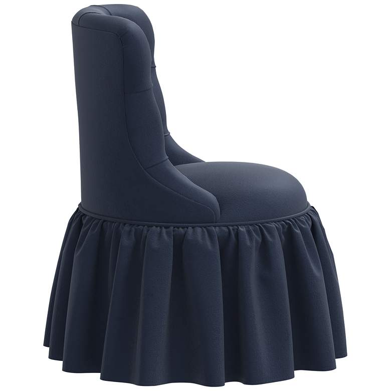 Image 4 Adara Navy Ink Velvet Tufted Accent Chair more views