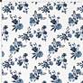Adara White Blue Wildflower Fabric Accent Chair