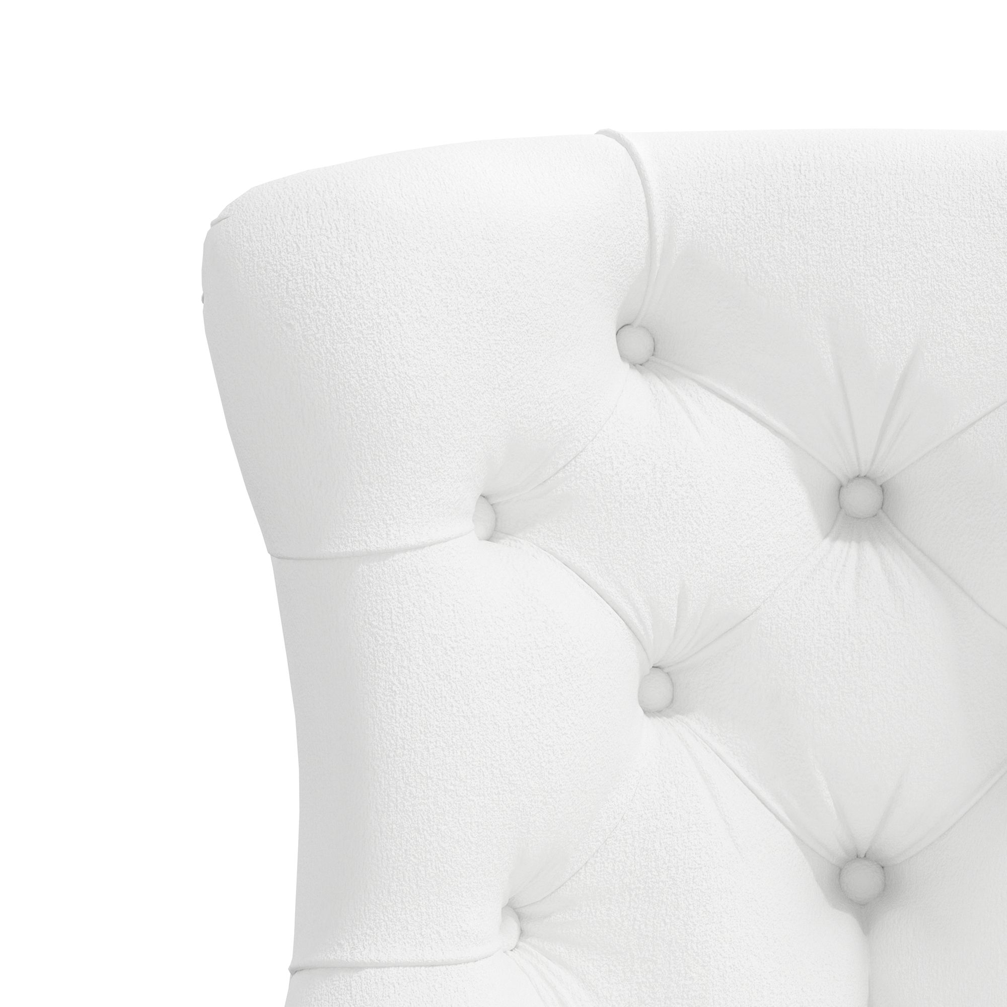 Image 2 Adara White Velvet Tufted Accent Chair - Made to Order more views