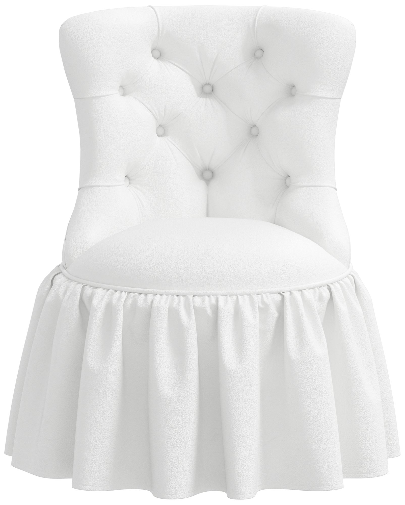 Image 4 Adara White Velvet Tufted Accent Chair - Made to Order more views