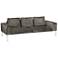 Adder Bella Shale 86" Wide Gray Velvet 3-Seat Sofa