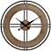 Addie 26" Round Wood and Metal Wall Clock