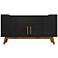 Addie 53 1/2" Wide Matte Black Wood 4-Door Sideboard