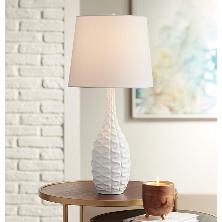 Image 1 Addie White Accent Droplet Table Lamp
