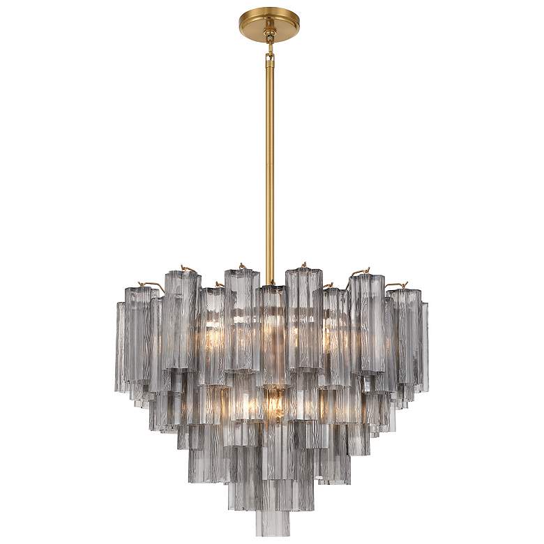 Image 1 Addis 12 Light Aged Brass Chandelier