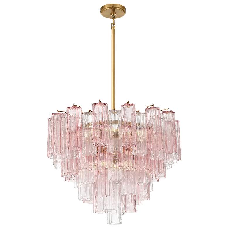 Image 1 Addis 12 Light Aged Brass Chandelier