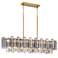 Addis 14 Light Aged Brass Linear Chandelier