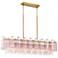 Addis 14 Light Aged Brass Linear Chandelier