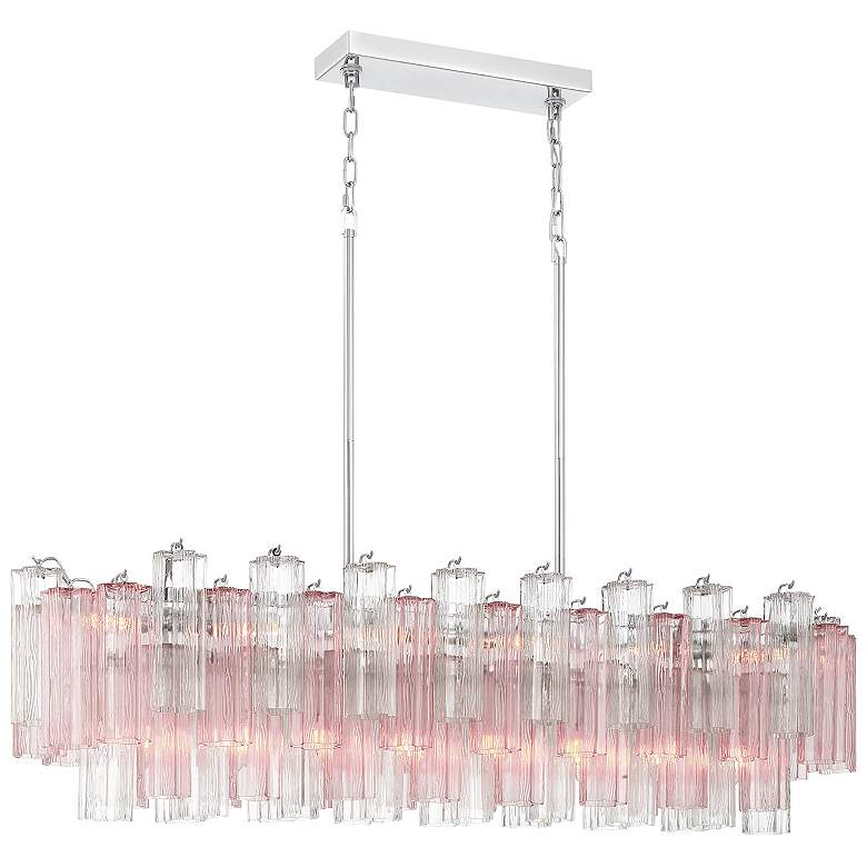 Image 1 Addis 14 Light Polished Chrome Linear Chandelier