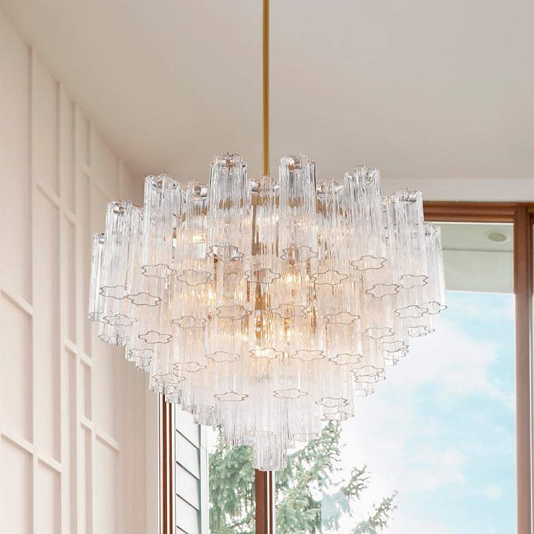 Image 1 Addis 16 Light Aged Brass Chandelier