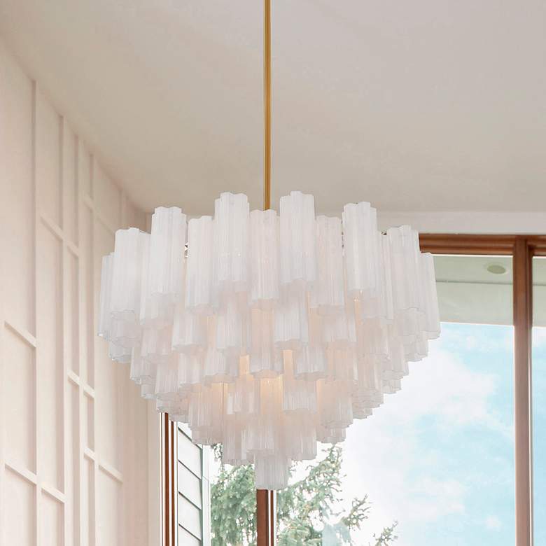 Image 1 Addis 16 Light Aged Brass Chandelier