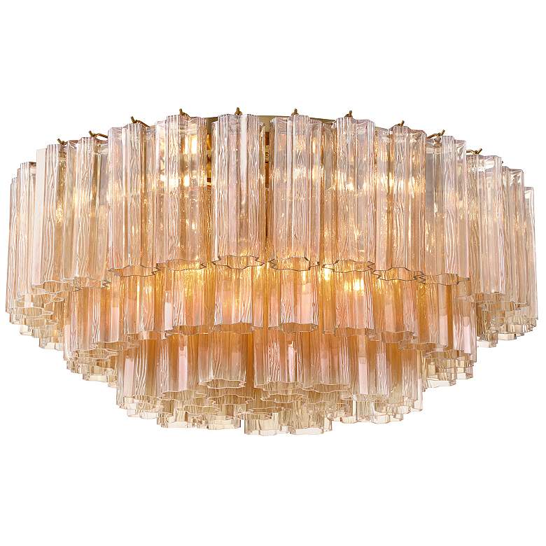 Image 2 Addis 16 Light Aged Brass Flush Mount