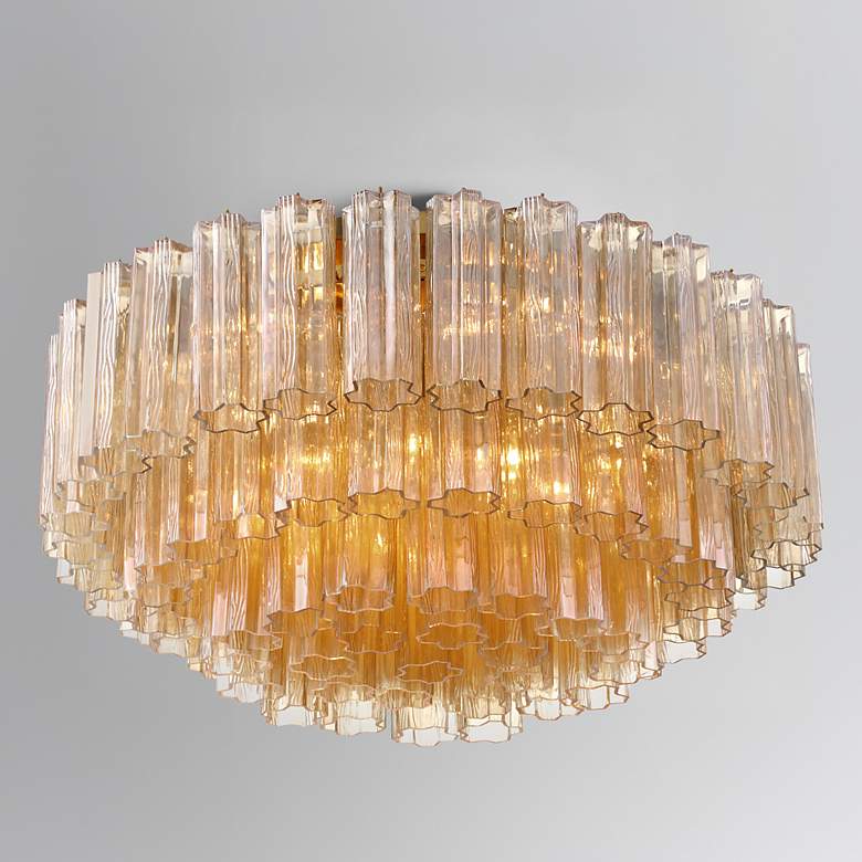 Image 7 Addis 16 Light Aged Brass Flush Mount more views