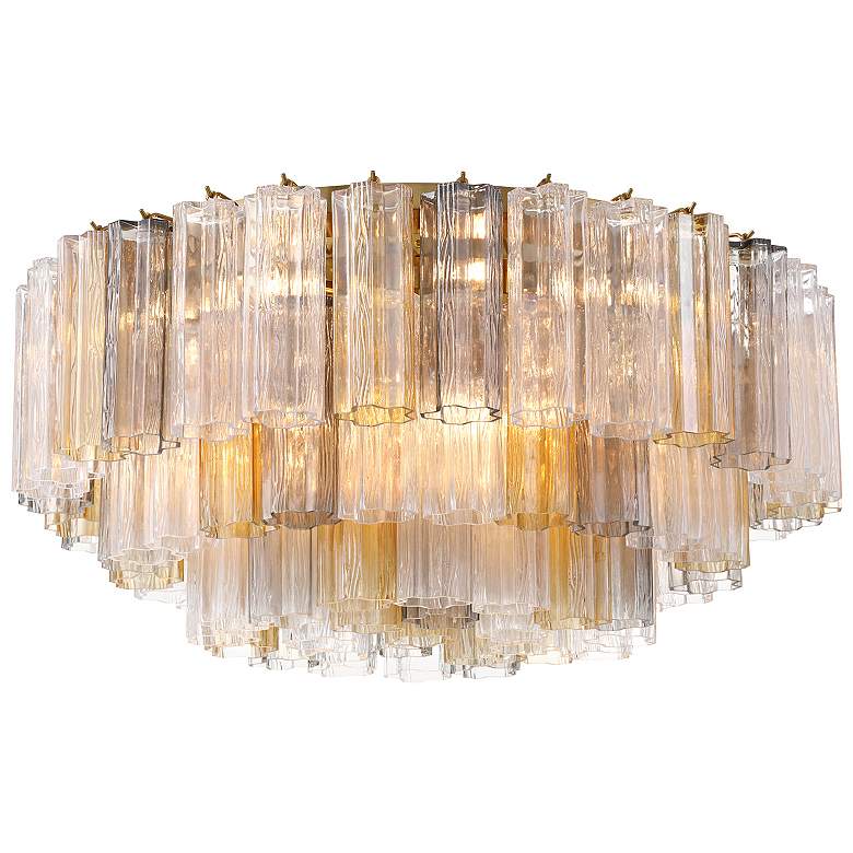 Image 2 Addis 16 Light Aged Brass Flush Mount