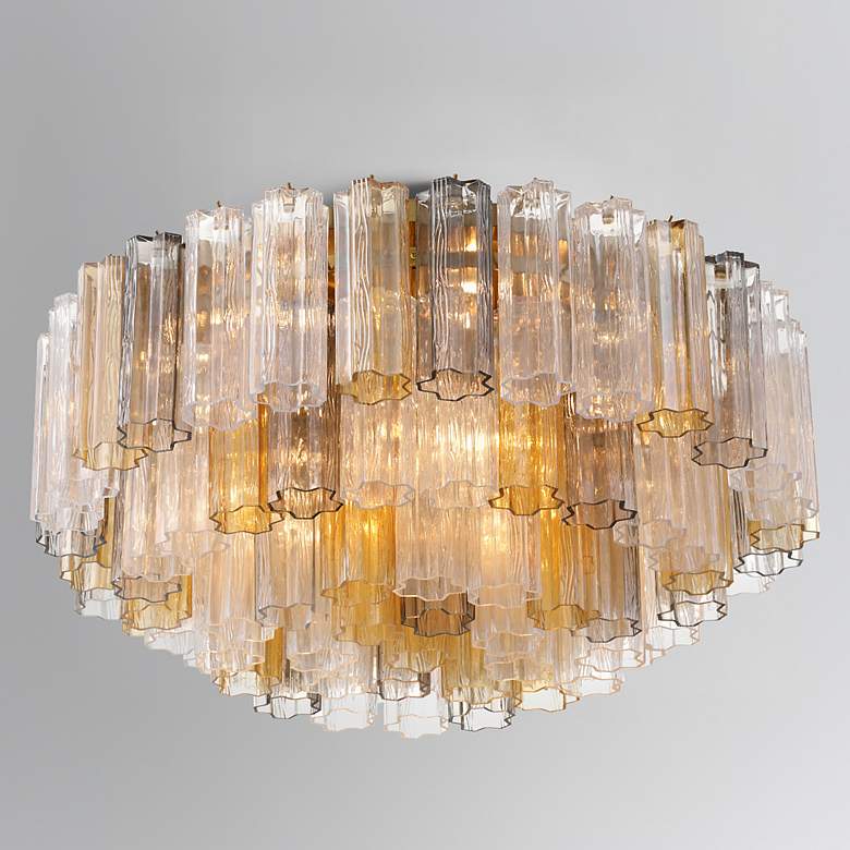 Image 7 Addis 16 Light Aged Brass Flush Mount more views