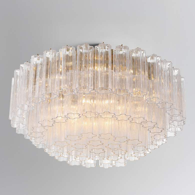Image 7 Addis 16 Light Aged Brass Flush Mount more views