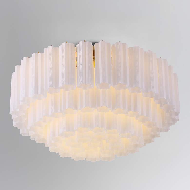 Image 7 Addis 16 Light Aged Brass Flush Mount more views
