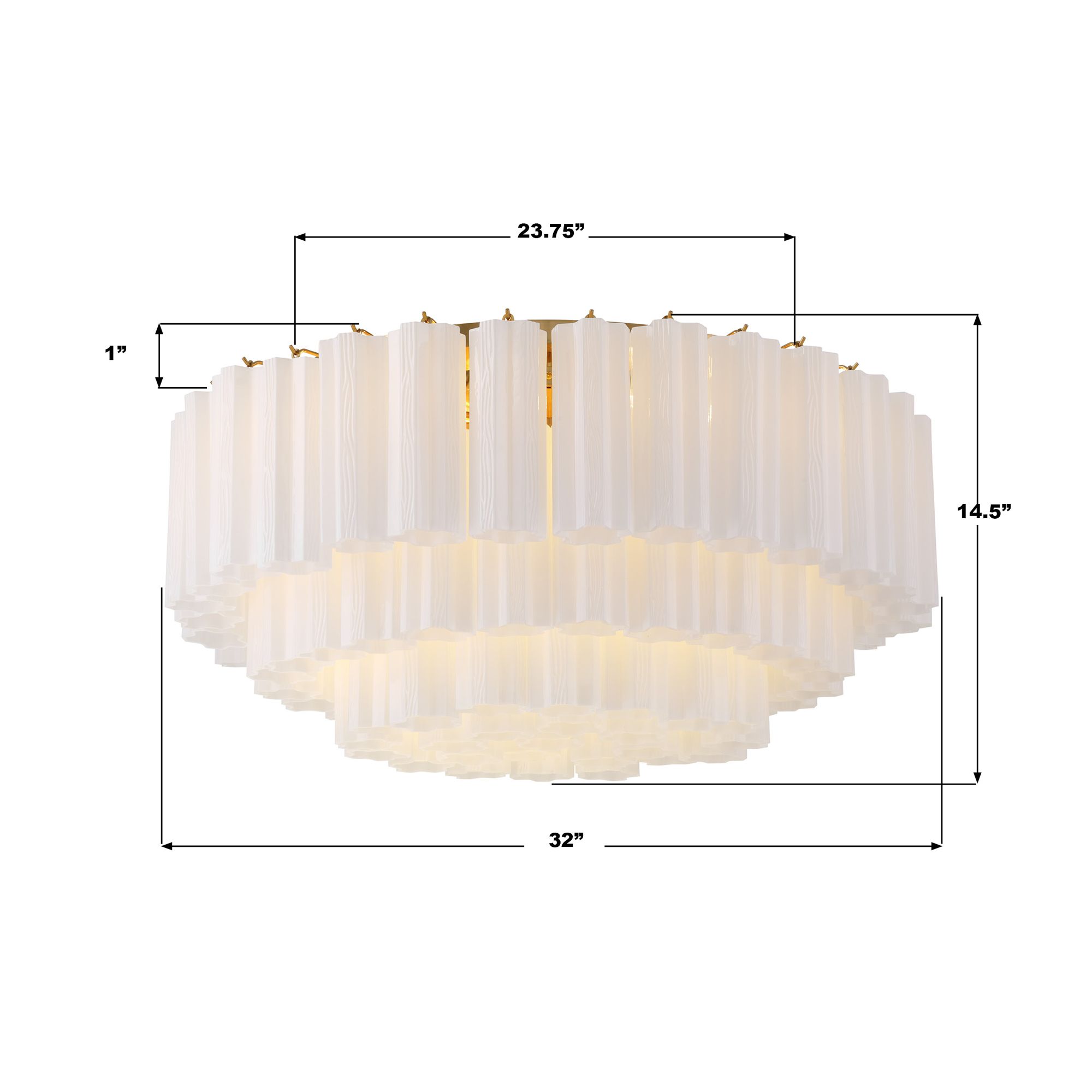 Addis 16 Light Aged Brass Flush Mount