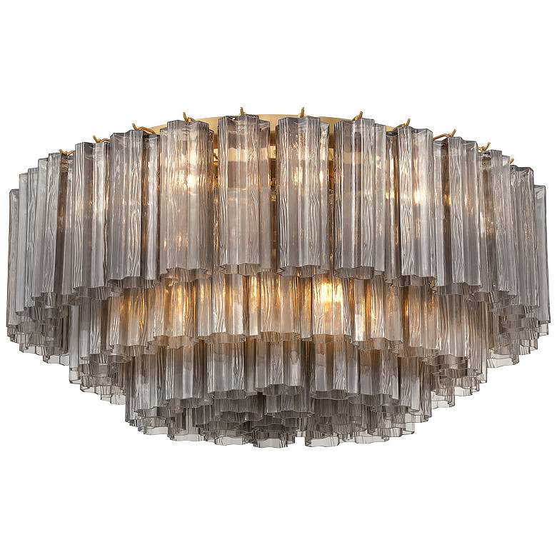 Image 1 Addis 16 Light Aged Brass Flush Mount
