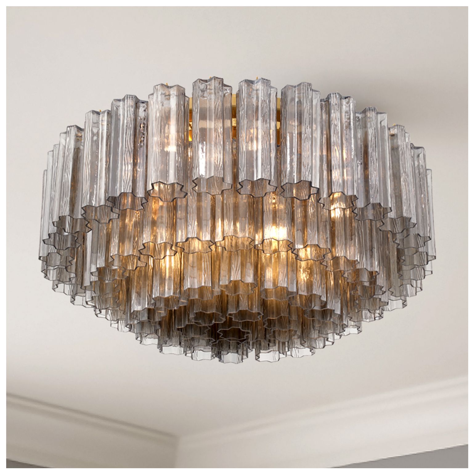 Image 7 Addis 16 Light Aged Brass Flush Mount more views