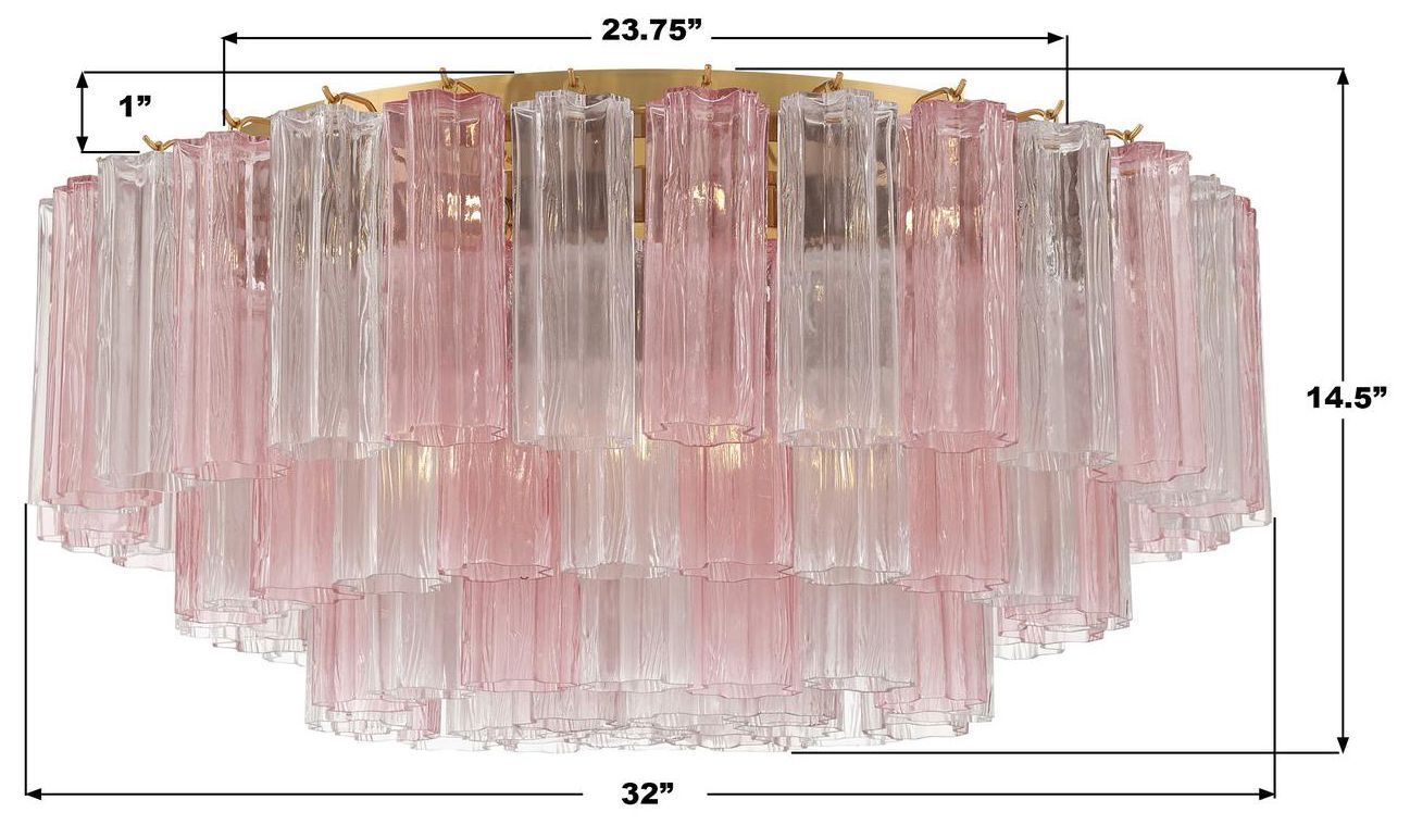 Addis 16 Light Aged Brass Flush Mount