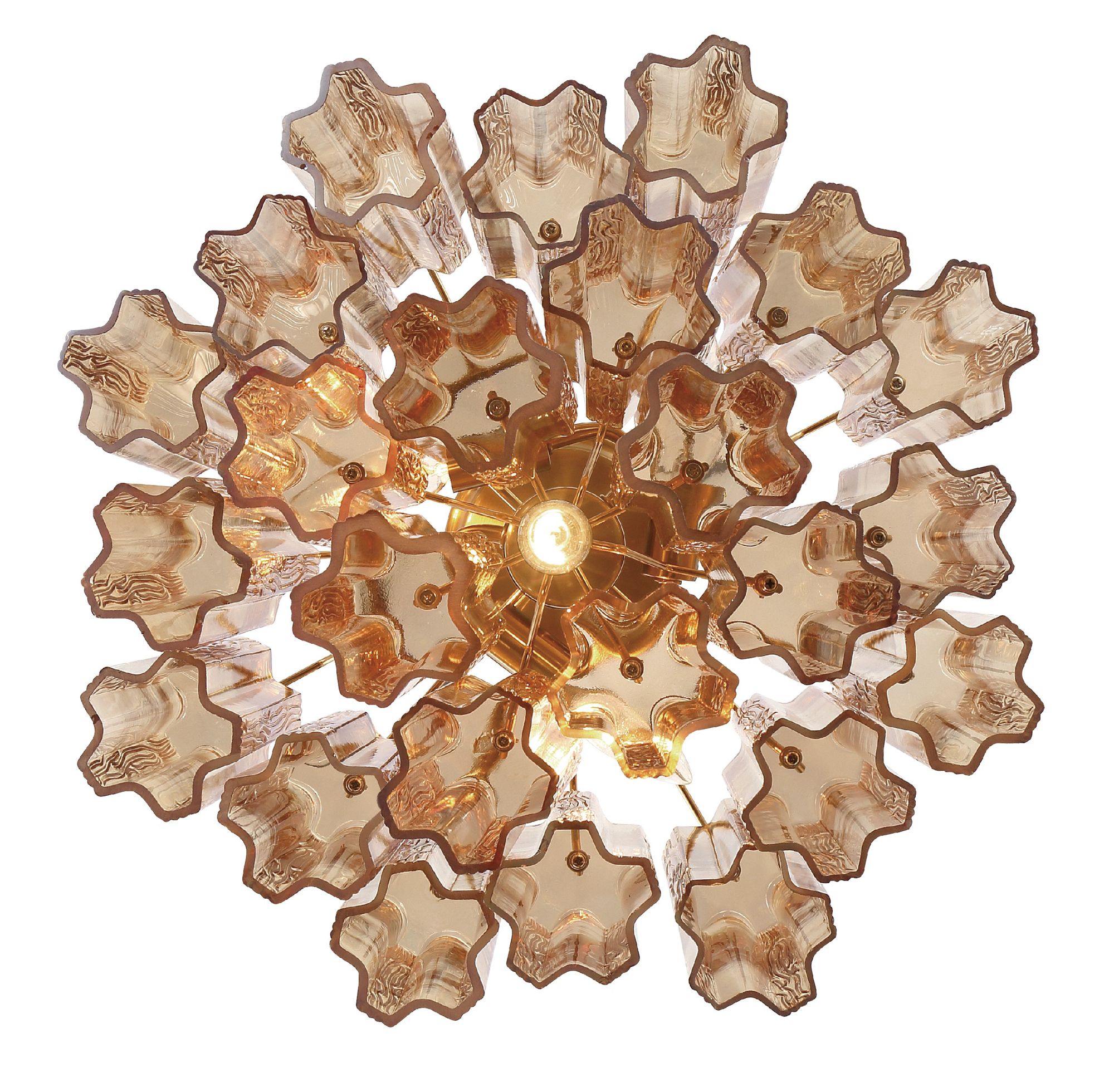 Addis 17 3/4" Wide Aged Brass Amber Glass Ceiling Light