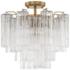 Addis 17 3/4" Wide Aged Brass Clear Glass Ceiling Light