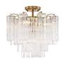 4_Addis 17 3/4" Wide Aged Brass Clear Glass Ceiling Light more views