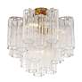 5_Addis 17 3/4" Wide Aged Brass Clear Glass Ceiling Light more views