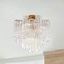 Addis 17 3/4" Wide Aged Brass Clear Glass Ceiling Light in scene
