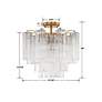 Addis 17 3/4" Wide Aged Brass Clear Glass Ceiling Light in scene