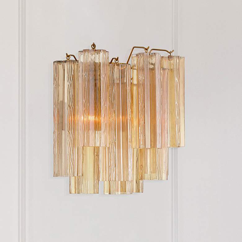 Image 7 Addis 2 Light Aged Brass Sconce more views