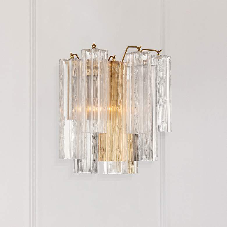 Image 7 Addis 2 Light Aged Brass Sconce more views
