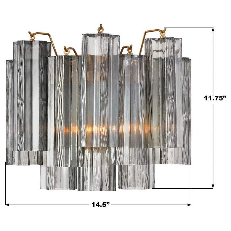 Image 7 Addis 2 Light Aged Brass Sconce more views