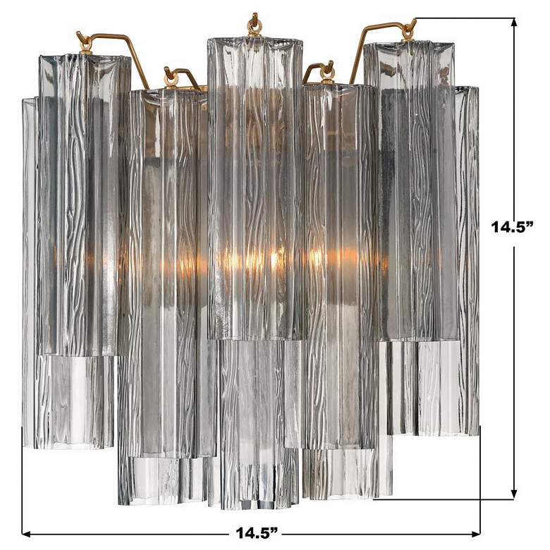 Image 6 Addis 2 Light Aged Brass Sconce more views