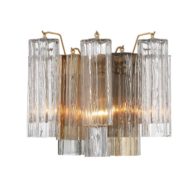 Image 2 Addis 2 Light Aged Brass Wall Mount more views