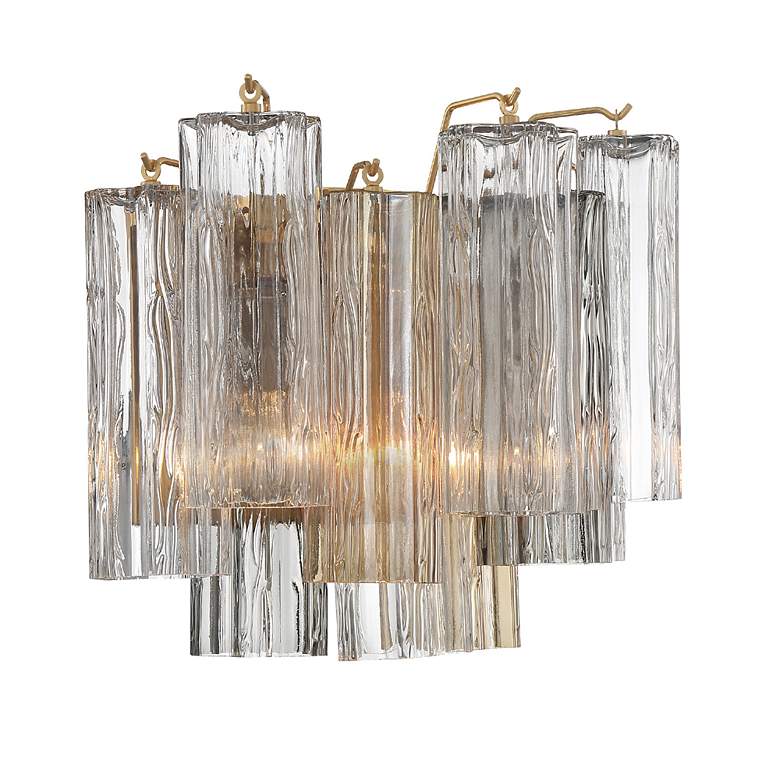 Image 3 Addis 2 Light Aged Brass Wall Mount more views