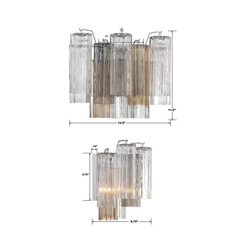 Image 6 Addis 2 Light Polished Chrome Wall Mount more views