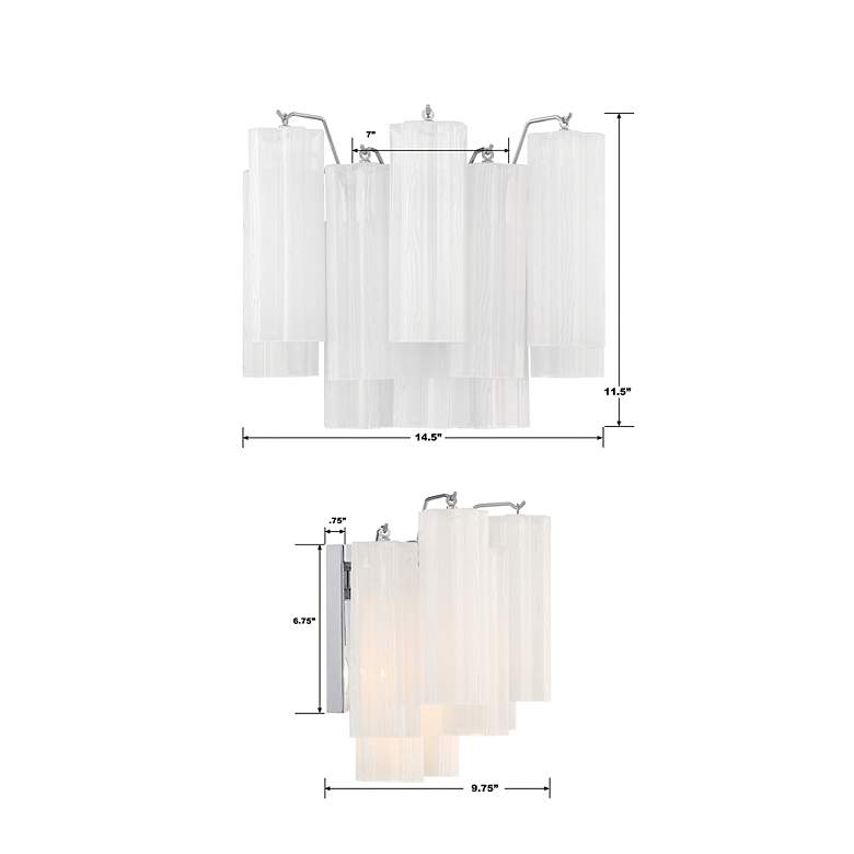 Image 5 Addis 2 Light Polished Chrome Wall Mount more views