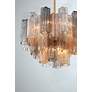 6_Addis 22" Wide Aged Brass and Autumn Glass Tiered Chandelier more views