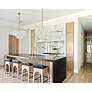 7_Addis 22" Wide Aged Brass and White Glass Tiered Chandelier more views