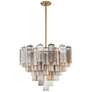 2_Addis 26 3/4" Wide Aged Brass and Autumn Glass Chandelier