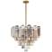 Addis 26 3/4" Wide Aged Brass and Autumn Glass Chandelier