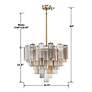 Addis 26 3/4" Wide Aged Brass and Autumn Glass Chandelier