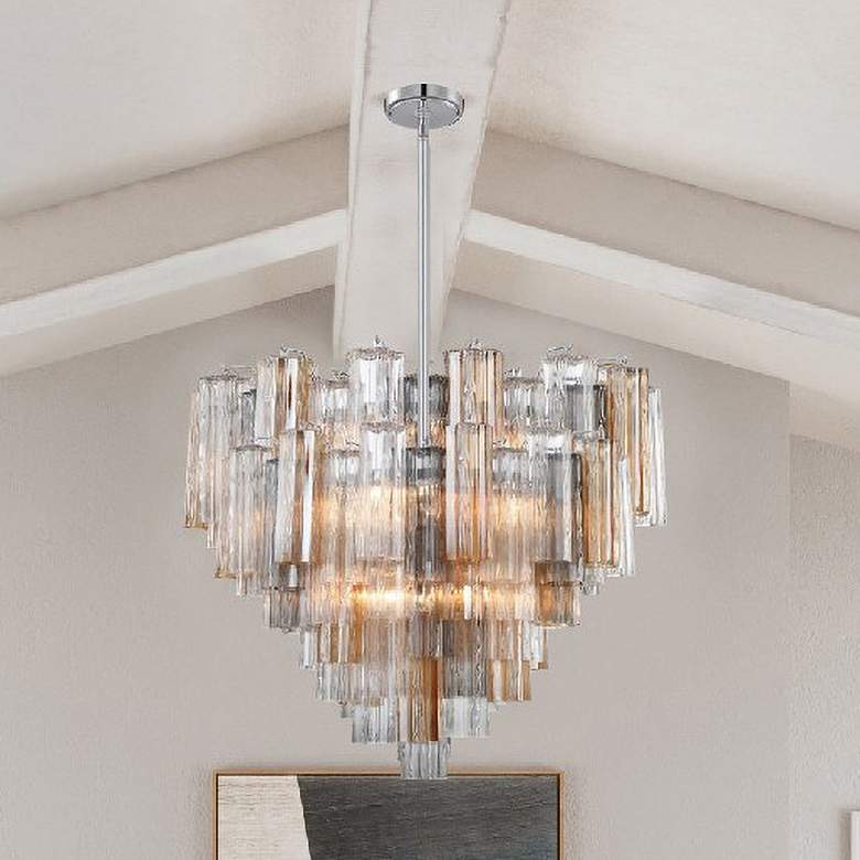 Image 6 Addis 26 3/4" Wide Polished Chrome 12-Light Chandelier more views